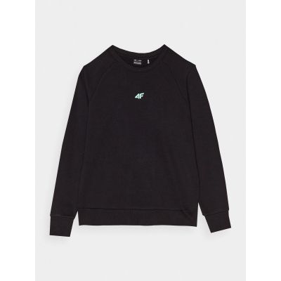 7. Girls' organic cotton sweatshirt, no zipper, no hood, 4F Junior