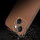 11. Dux Ducis Yolo iPhone 14 case elegant brown faux leather cover