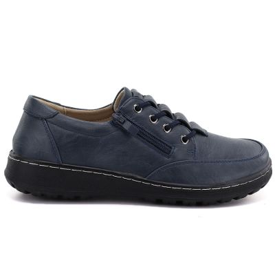 2. Comfortable women's shoes with zipper, navy blue, Potocki TO90407