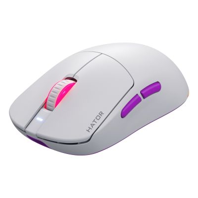 5. Hator Quasar 3 Ultra 8K Wireless Gaming Mouse White