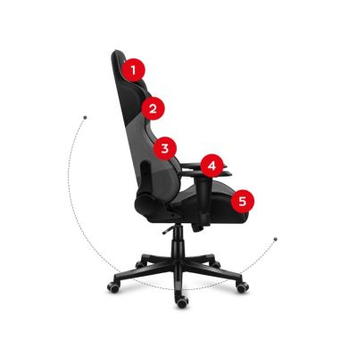32. Huzaro Force 6.2 Grey Mesh Gaming Chair