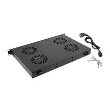 LANBERG VENTILATION PANEL 1U LCD 19" WITH THERMOSTAT 4 FANS 230V AK-1503-B