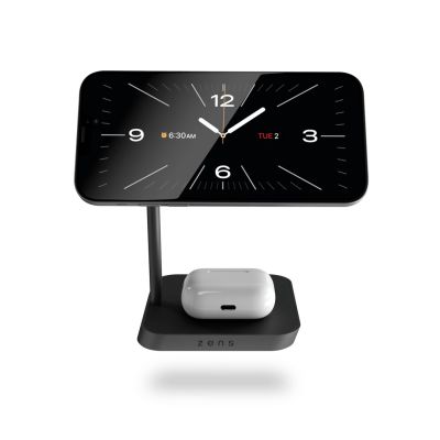 2. Zens Aluminum Series 2-in-1 Magnetic Charger with 24W Power Supply