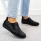 11. Women’s black leather wedge shoes Rieker 47253-00