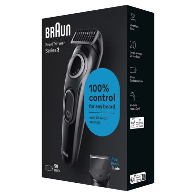 5. Braun BeardTrimmer 3 BT3400 Beard Trimmer Battery 20 1 cm Black