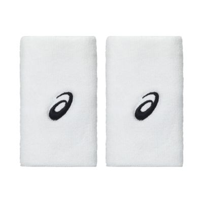 Asics Wrist Band Long Wristband, 2 pcs, white, 3043A142 100