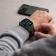 6. Tech-Protect Nylon Elite Strap for Apple Watch 44 / 45 / 46 / 49 mm – Black-Orange