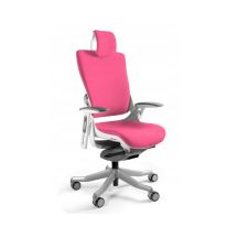 Wau 2 BL401 office chair, magenta/white fabric