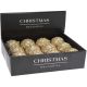 11. DECORATIVE BALL WITH SEQUINS 8 CM GOLD