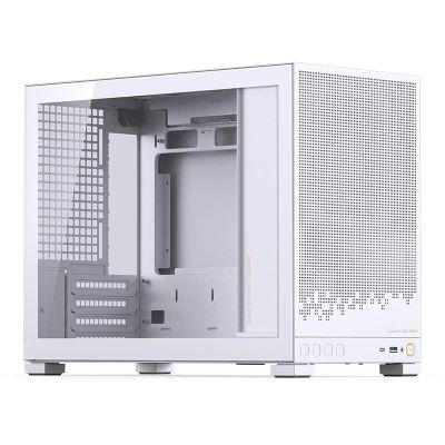 25. Jonsbo D32 STD PC Case, White, Mini Case, mATX, Tempered Glass – White