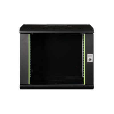 35. Digitus Unique 19" 9U rackmount network cabinet, 600x450, glass door, black, undivided, assembled, 100kg