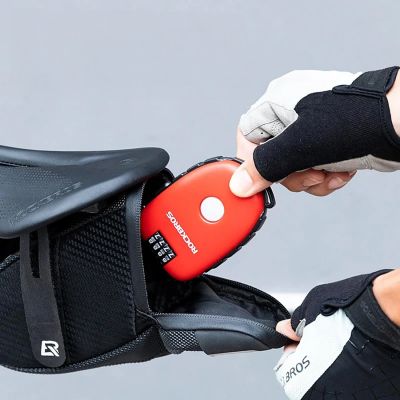 6. Rockbros 32420981001 bicycle lock with retractable cable - red