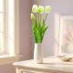 14. BOUQUET OF 5 WHITE TULIPS 39 CM LIFE-LIKE SPRING DECORATION