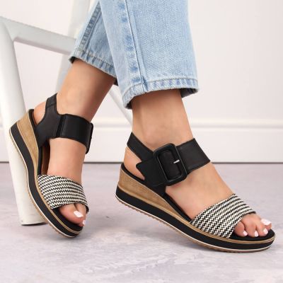 Remonte W RKR646 Leather Wedge Sandals