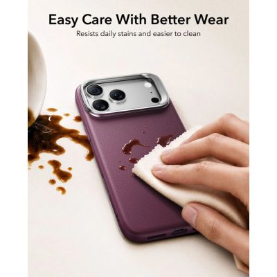 5. ESR Atelier Kickstand MagSafe Case for iPhone 18 Pro / 17 Pro - burgundy