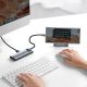 19. Baseus Metal Gleam Series multifunctional USB HUB 7in1 Type C HDMI TF PD card reader gray (WKWG020113)