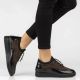 6. Leather suede crocodile wedge shoes brown Filippo DP8106