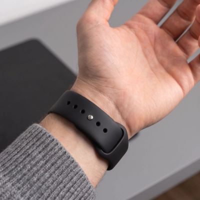 5. Tech-Protect Silicone Strap for Apple Watch 44 / 45 / 46 / 49 mm - Black