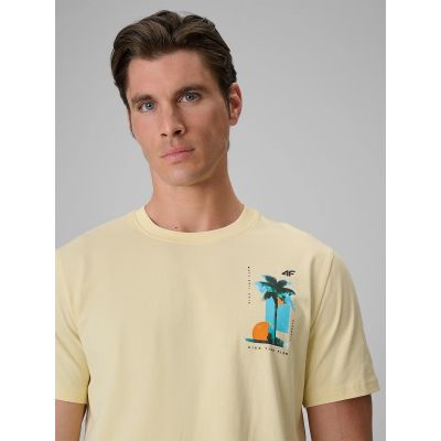4. Men's regular printed T-shirt 4F 4FRSS26TTSHM4301-73S
