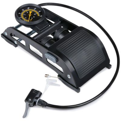 11. DUNLOP 2-PISTON FOOT PUMP WITH PRESSURE GAUGE BIKE CAR BALL