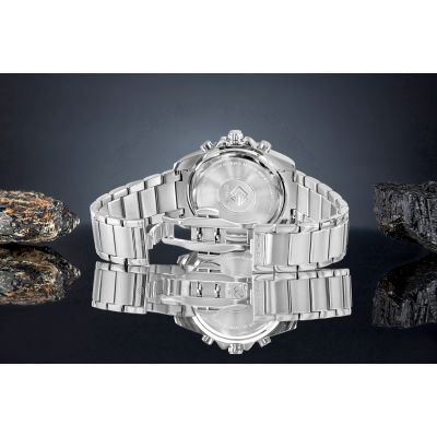 6. Men's Watch Giewont Chronograph Sapphire Silver Blue GW3970-B3