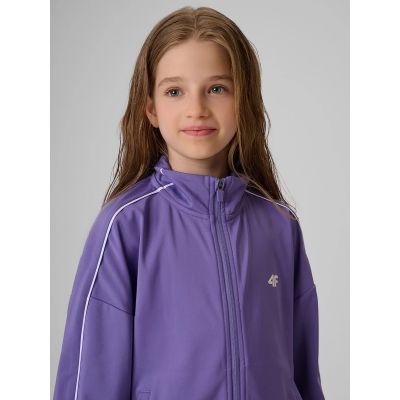4. Girls' loose sports sweatshirt without hood 4F 4FJRSS26TSWSF3057-51S