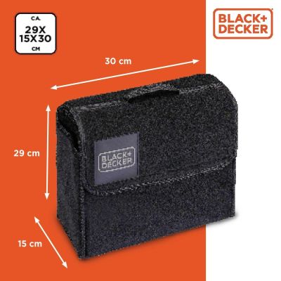3. ORGANIZER STORAGE BAG CAR 29X15X30cm BLACK + DECKER