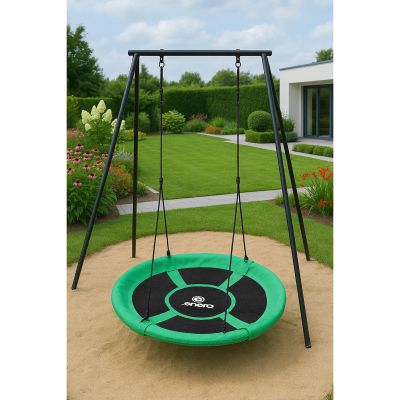 33. STORK'S NEST GARDEN SWING 110CM XXXL GREEN