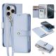 Dux Ducis Lawa iPhone 16 Pro Leather Case with Detachable Magnetic Wallet - Blue