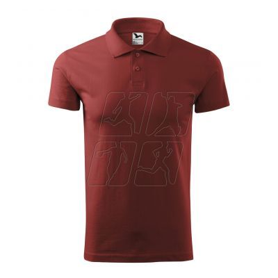 5. Malfini Single J. M MLI-20213 burgundy polo shirt