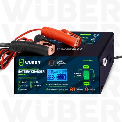 2. Microprocessor car battery charger 10A 6-150 Ah 2-24 V W14018 WUBER
