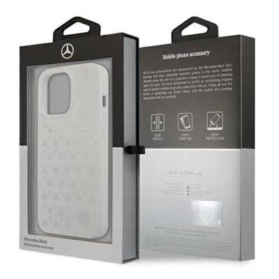 8. Mercedes Silver Stars Pattern Case for iPhone 13 Pro / iPhone 13 - White