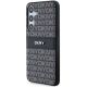 8. DKNY Leather Mono Stripe & Metal Logo case for Samsung Galaxy S24 - black