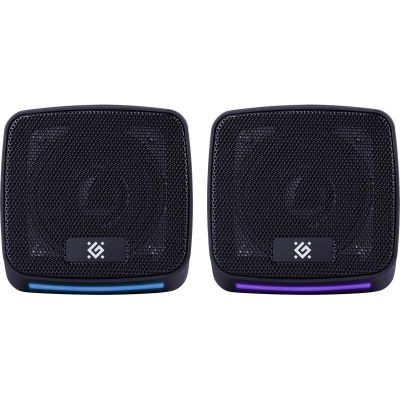 6. DEFENDER PC SPEAKERS J3 2.0 6W LED USB BLACK 65963