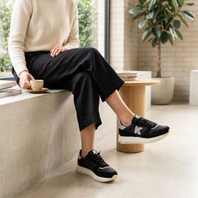 6. Black platform sneakers Kobbo 100103