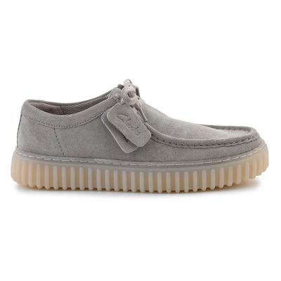 6. Clarks Torhill Lo 26182810 Light Gray Suede