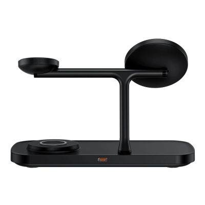 5. Tech-Protect QI15W-A45 3in1 Wireless Charger with MagSafe for Apple Devices - Black