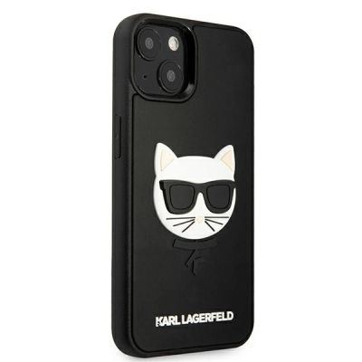 4. Karl Lagerfeld 3D Rubber Choupette Case for iPhone 13 mini - Black