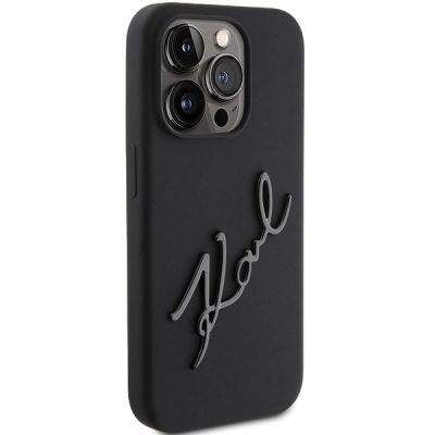 4. Karl Lagerfeld Silicone Karl Script case for iPhone 15 Pro - black