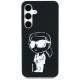 3. Case Karl Lagerfeld Silicone Graffiti Ikonik Printed Logo MagSafe Samsung Galaxy S25 black