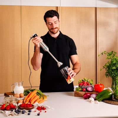 7. Cecotec Power Pulsar 2300MAX Cream&Crrush 2300 W Immersion Blender Black, Stainless Steel