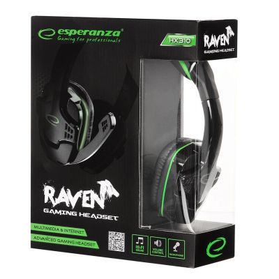 Esperanza EGH310G headphones (black, green)