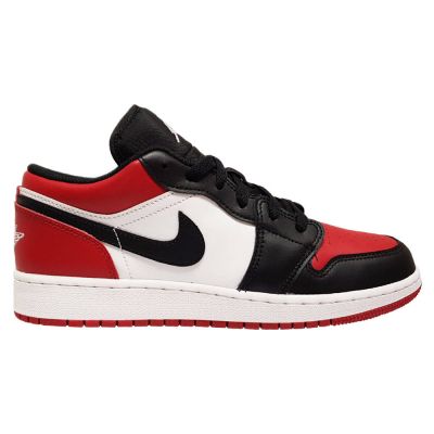 Air Jordan 1 Low GS Bred Toe shoes - 553560-612