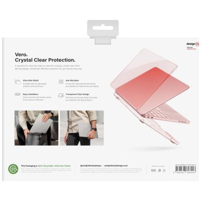 2. Uniq Vero Case for MacBook Neo - Translucent Pink