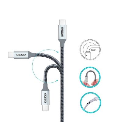 8. Choetech XCC-1002-GY USB-C - USB-C PD QC cable 100W 5A 480Mb/s 1.8m - gray