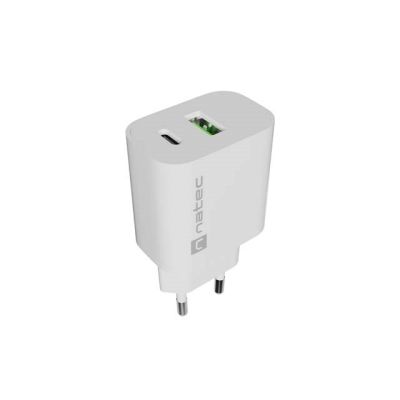 NATEC RIBERA WALL CHARGER 1X USB-A + 1X USB-