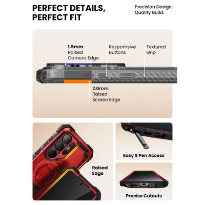 9. Supcase ArmorBox Mag MagSafe Case for Samsung Galaxy S26 Ultra - Red and Black