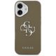 3. Guess Grained Big 4G Classic Logo iPhone 17 Case - Brown