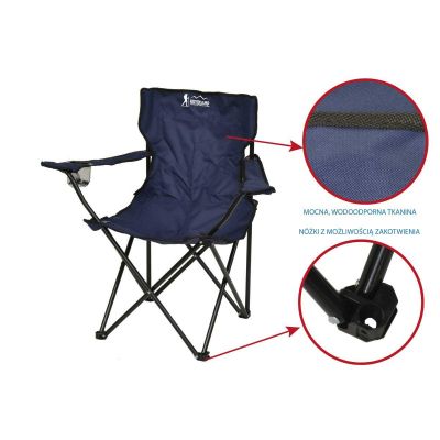 8. FOLDING CAMPING CHAIR 50X50X80CM NAVY BLUE