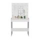 2. MARINA DRESSING TABLE CONSOLE MIRROR WHITE SET